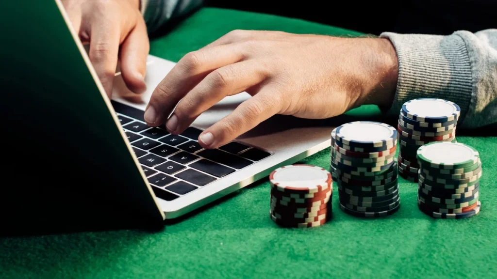 Man checking a safest online casino